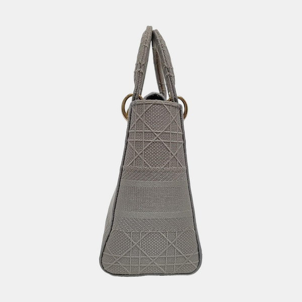 Lady D-Lite Cannage Canvas Gray