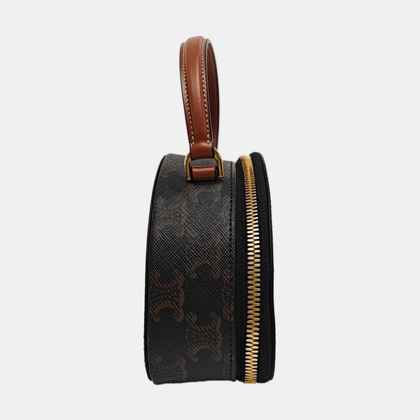 TRIOMPHE Small Coated Canvas Brown
