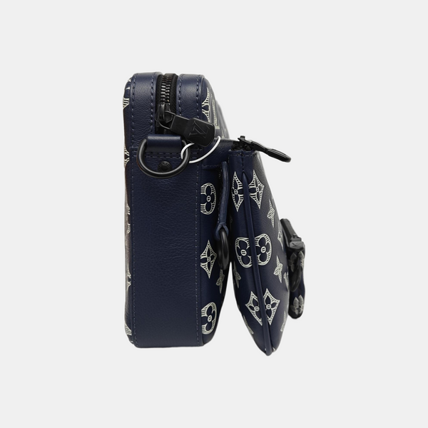 DUO Monogram Calfskin Blue