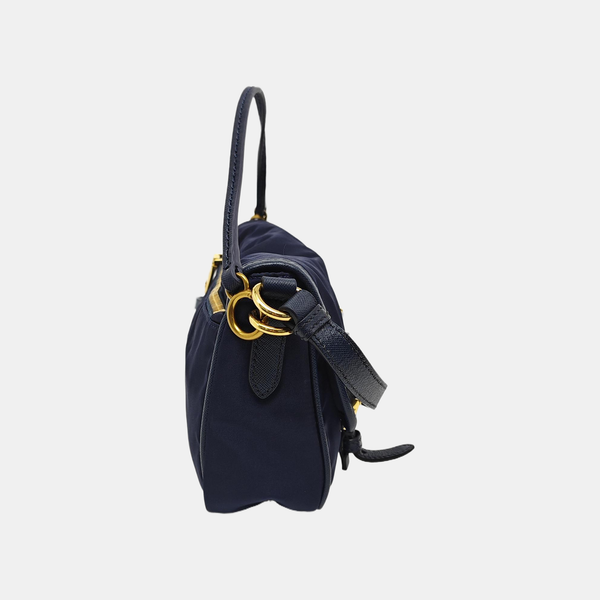 Nylon Crossbody Bag Blue