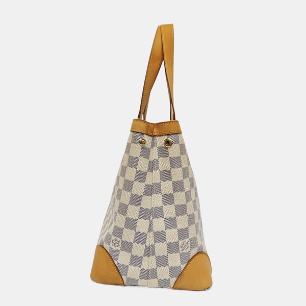 HAMPSTEAD PM Damier Azur Coated Canvas White