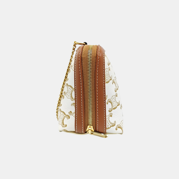 Coated Canvas Shoulder Bag White