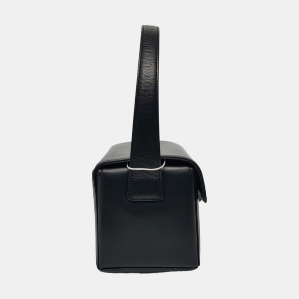 Calfskin Top Handle Bag Black