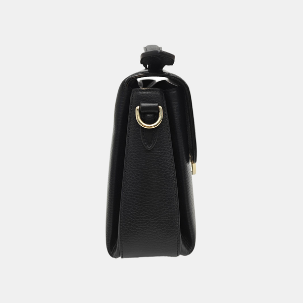 Interlocking G Large Calfskin Black