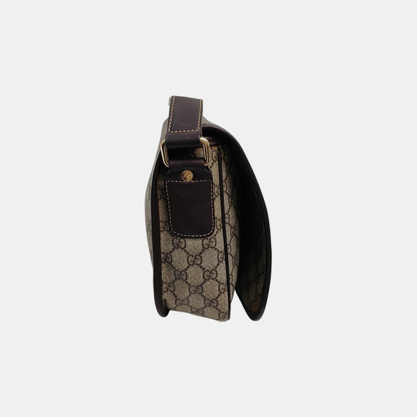 Monogram Coated Canvas Crossbody Bag Beige