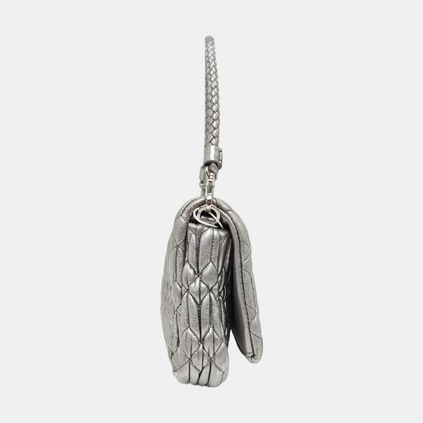 Crystal Quilted Lambskin Silver