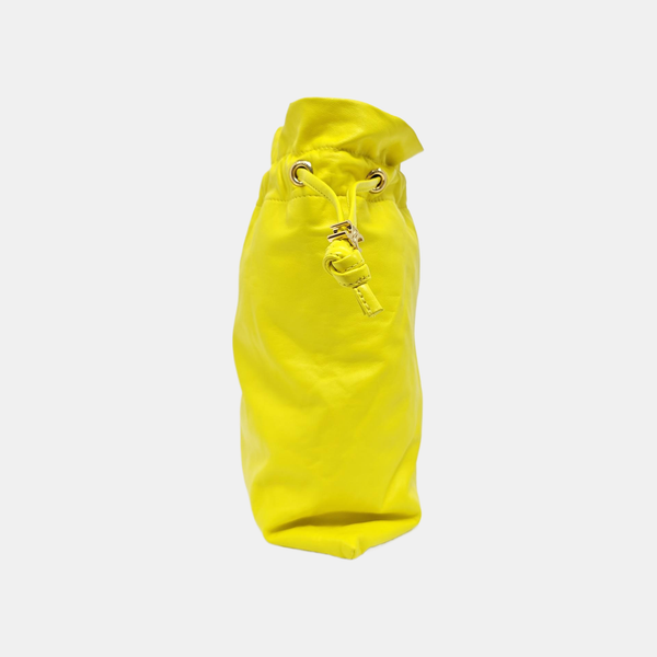 CRYSTAL POUCH Small Lambskin Yellow