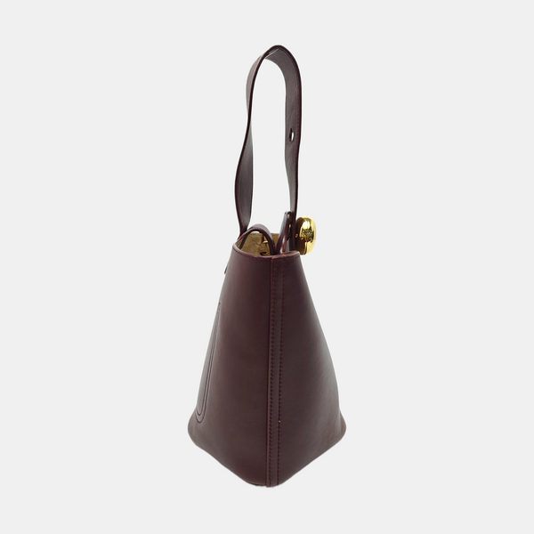Pebble Bucket Mini Calfskin Red