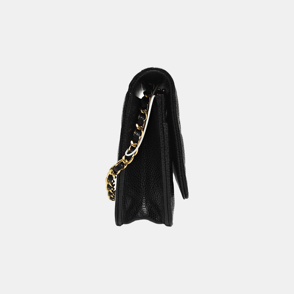WOC Quilted Grained Calfskin Black