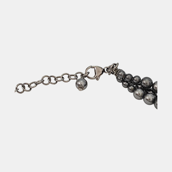Faux Pearl Gray Necklace