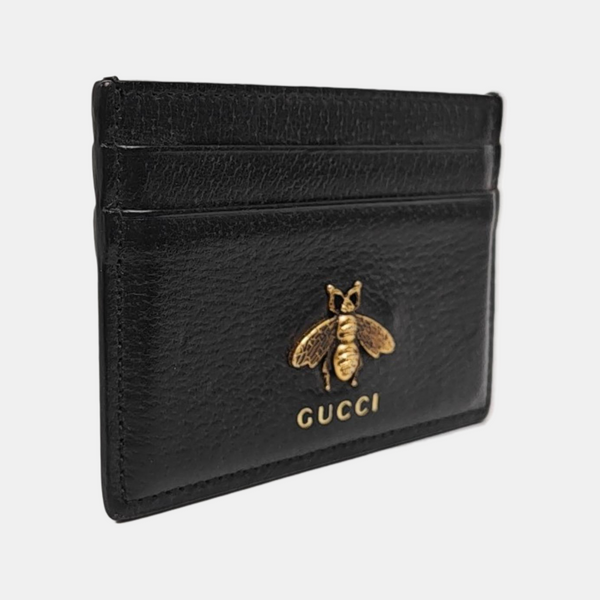 Animalier Calfskin Black Card Holder