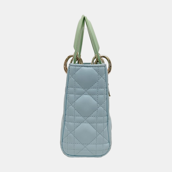 Lady Dior Mini Quilted Lambskin Blue