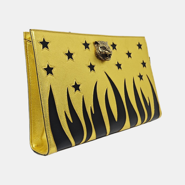 Calfskin Clutch Gold