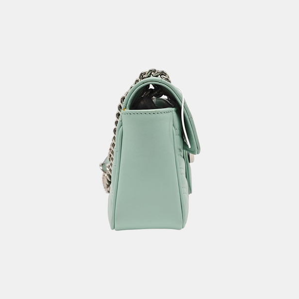GG Marmont Small Quilted Calfskin Green