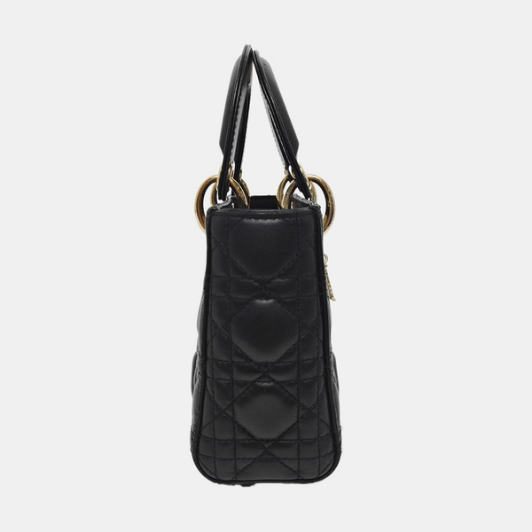 Lady Dior Mini Cannage Piel de cordero Negro