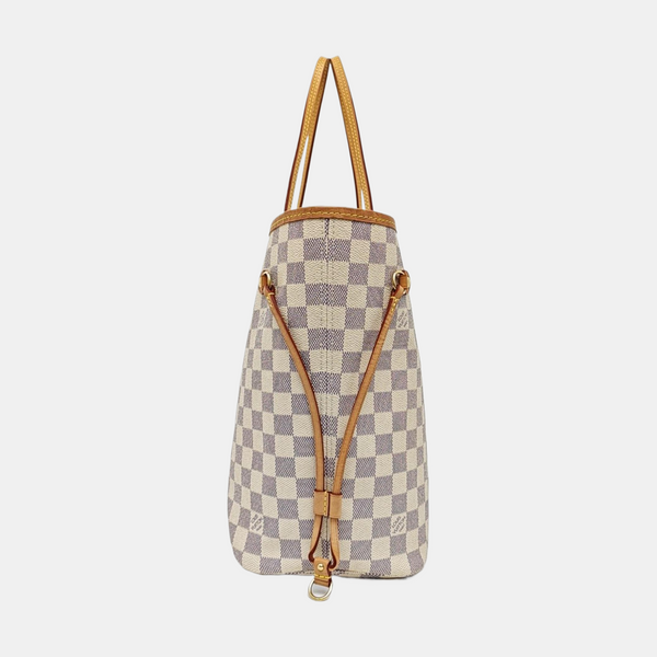 NEVERFULL MM Damier Azur Coated Canvas White