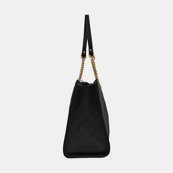 Padlock Medium Monogram Calfskin Black