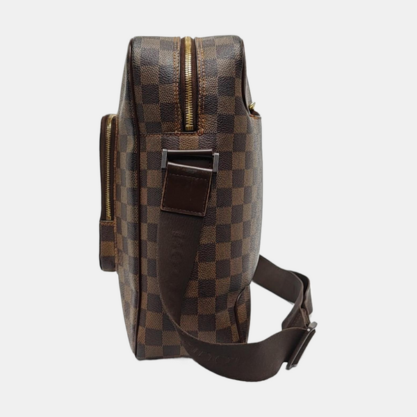 OLAV MM Damier Ebene Coated Canvas Brown