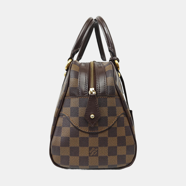 DUOMO Damier Ebene Coated Canvas Brown