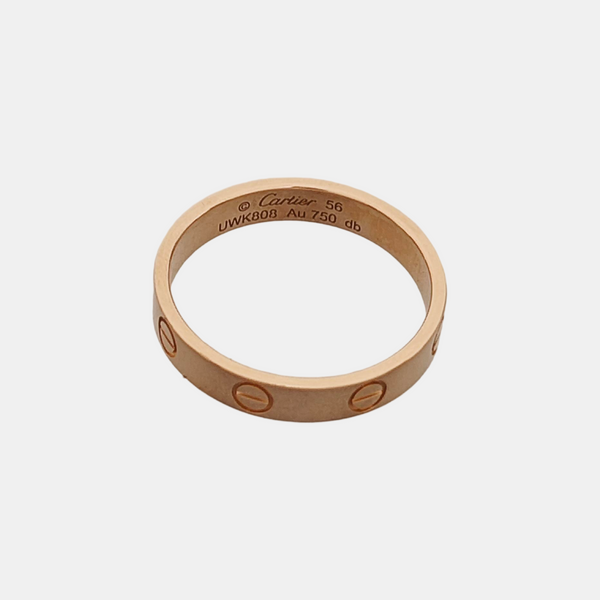 LOVE 18k Rose Gold Ring EU 56