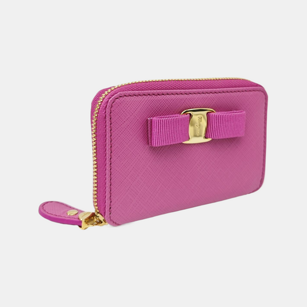 Ginny Calfskin Purple Wallet
