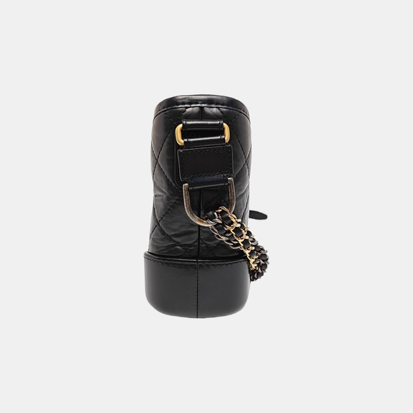 GABRIELLE Small Quilted Vintage Calf Black