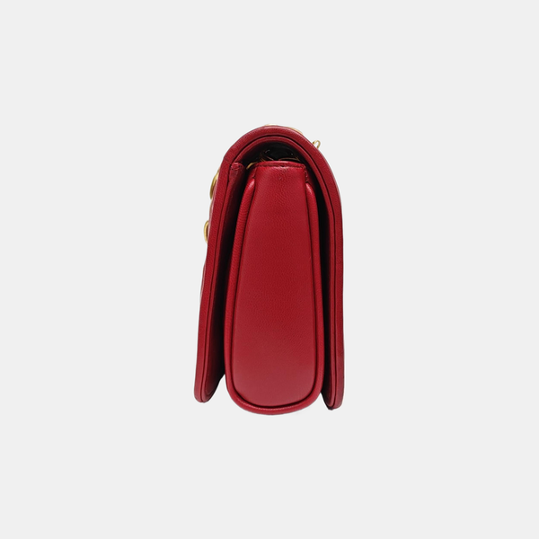 Crystal Quilted Lambskin Red
