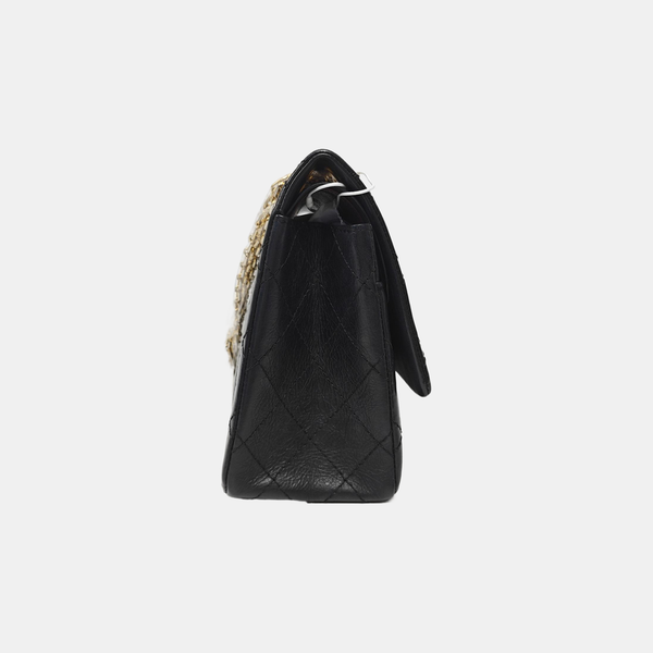 Authenticated pre-owned 2.55 227 (jumbo) Quilted Calfskin Black - Shoulder Bag at Looply
