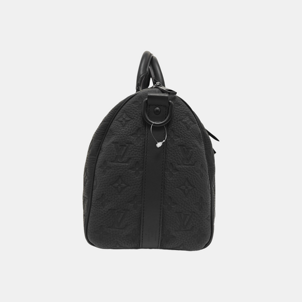 KEEPALL 35 Monogram Calfskin Black