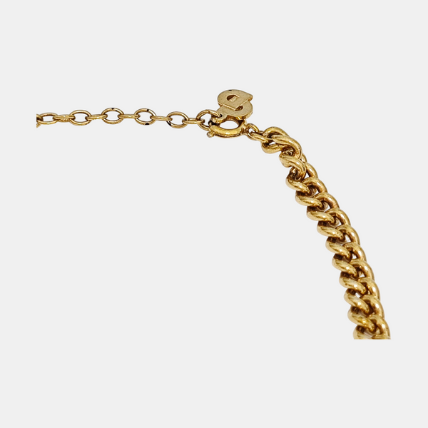 Twist Round Metal Gold Necklace