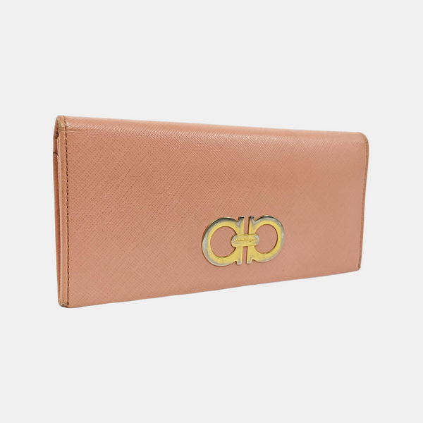 Authenticated pre-owned Gancini Calfskin Pink Wallet - Wallet at Looply