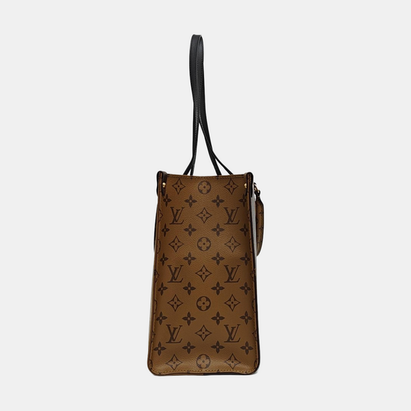 ONTHEGO MM Monogram Coated Canvas Brown