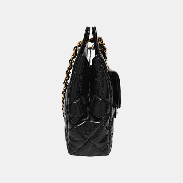 23C HOBO Small Quilted Calfskin Black