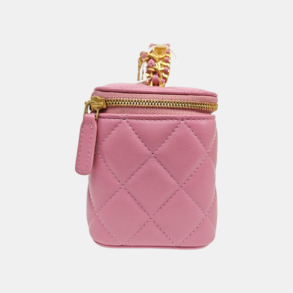 Quilted Lambskin Shoulder Bag Pink