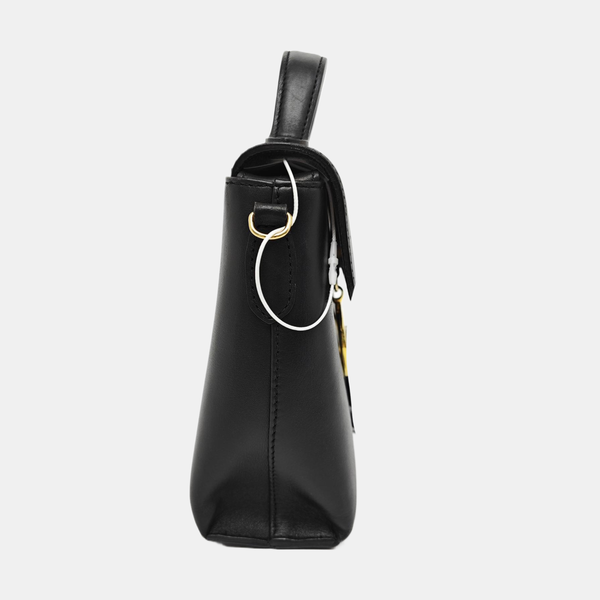 Leather Shoulder Bag Black