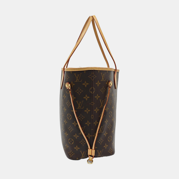 NEVERFULL MM Monogram Coated Canvas Brown