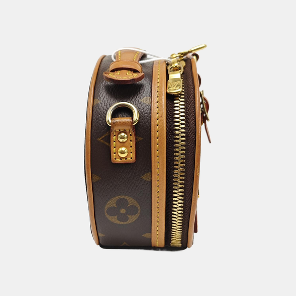 BOITE CHAPEAU Mini Monogram Coated Canvas Brown