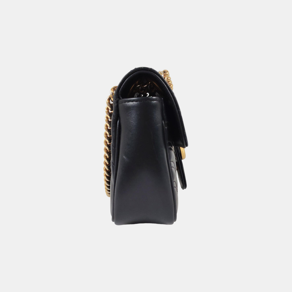 GG Marmont Small Quilted Calfskin Black