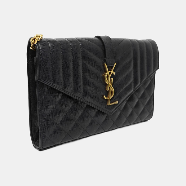 MONOGRAM Medium Chevron Calfskin Black