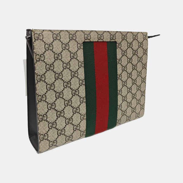 GG Supreme Monogram Coated Canvas Black
