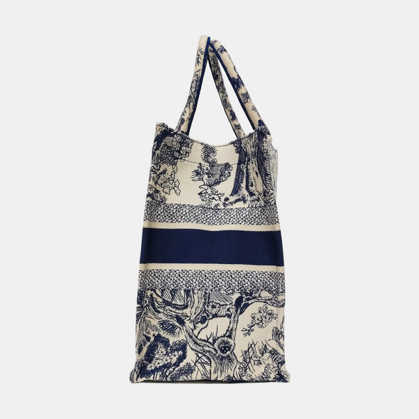 Book Tote Medium Canvas Blue