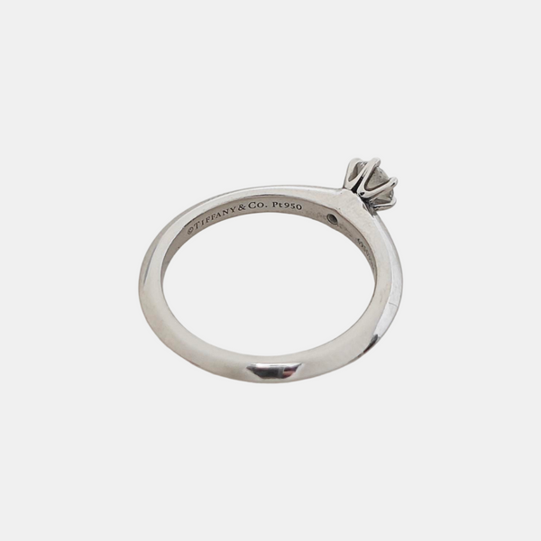 Tiffany Setting Platinum 950 Silver Ring EU 49