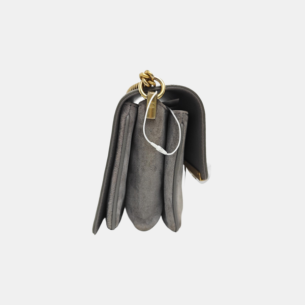 Quilted Grained Calfskin Gray