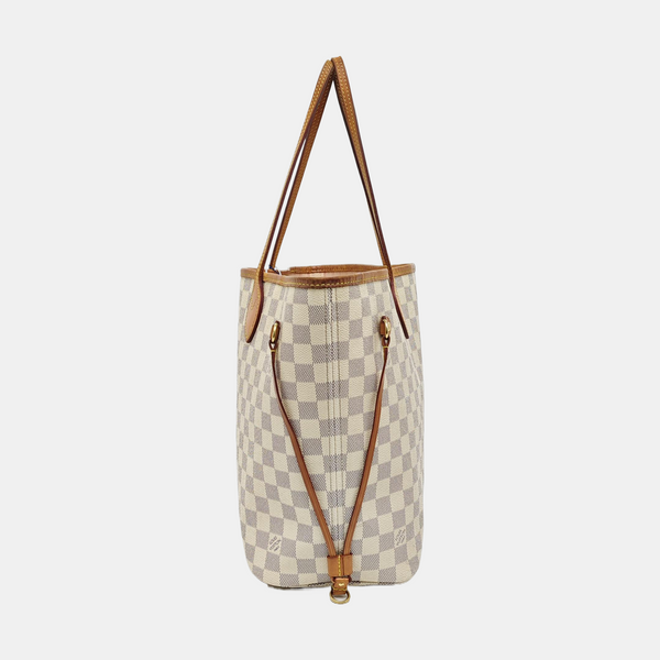 Authenticated pre-owned NEVERFULL MM Coated Canvas White - Tote Bag at Looply