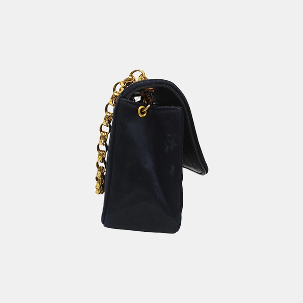 Quilted Silk Satin Black
