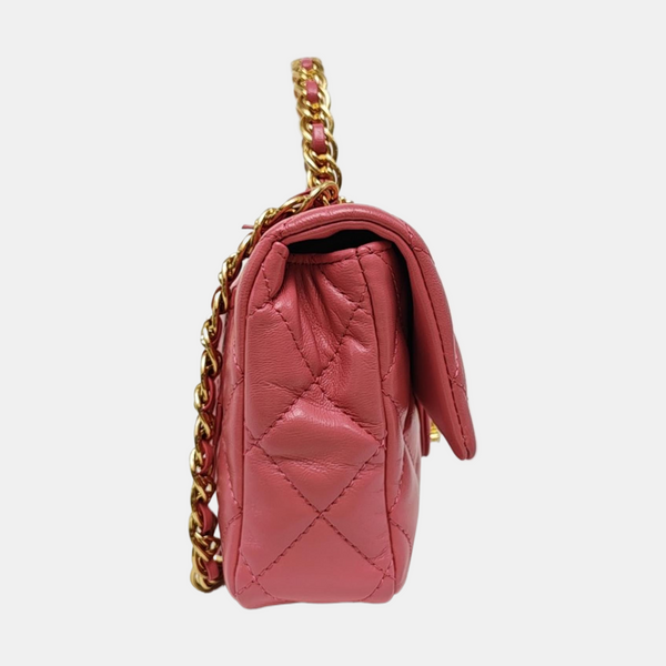CLASSIC FLAP Small Quilted Lambskin Pink
