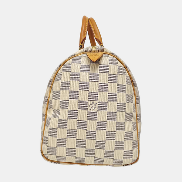 SPEEDY 30 Damier Azur Coated Canvas White