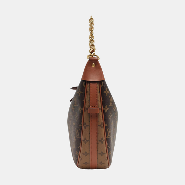 LOOP HOBO Monogram Coated Canvas Brown