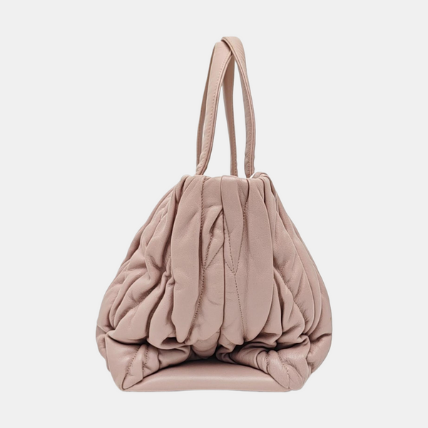 Quilted Lambskin Tote Bag Pink