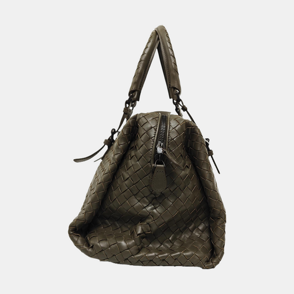 Calfskin Top Handle Bag Gray